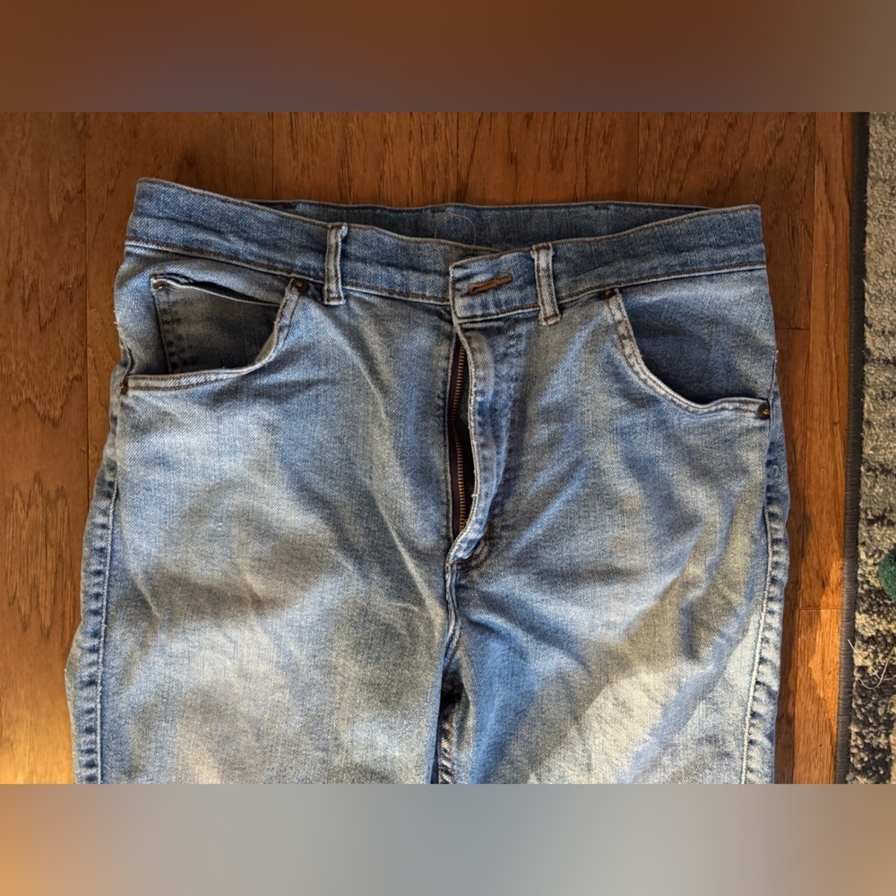 Vintage 80’s Sportsman Soft Worn Men's Blue Jeans 34x34 - Picture 3 of 7